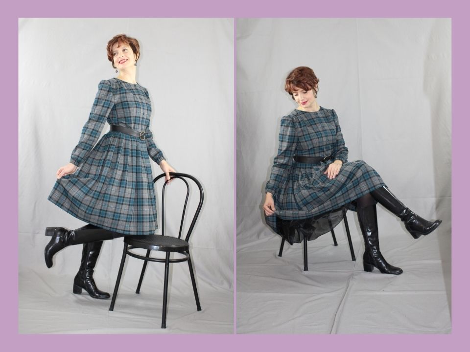 Abito Tartan a girocollo Taglia 44