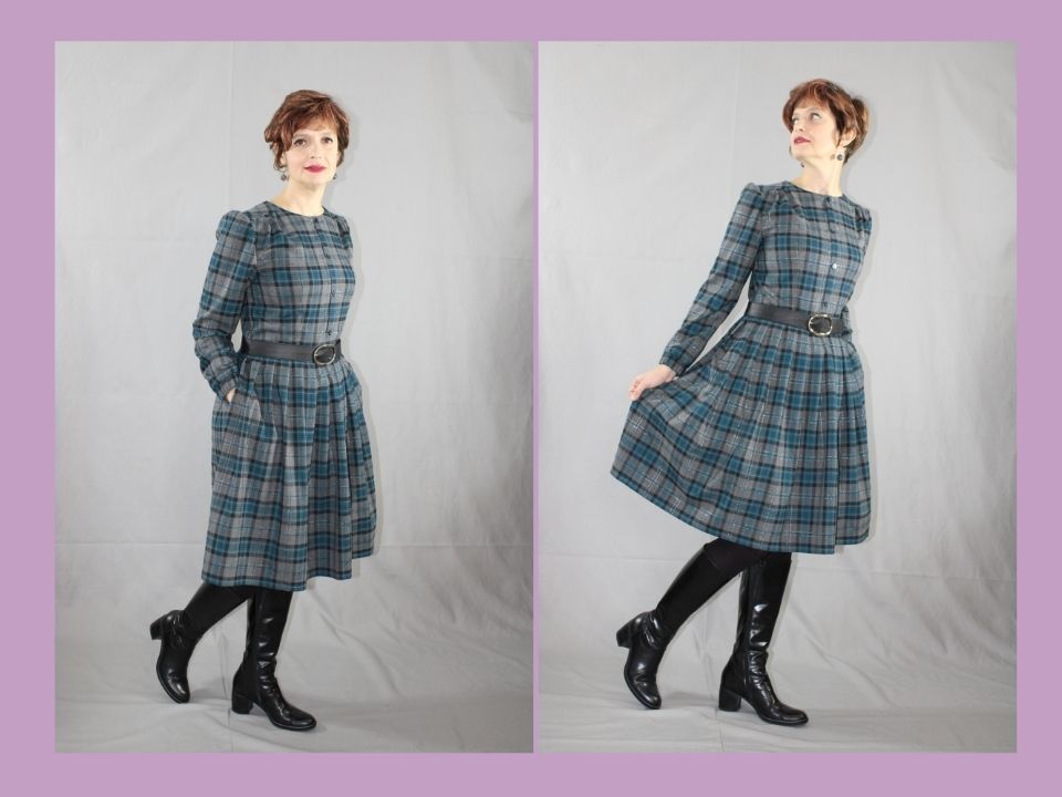 Abito Tartan a girocollo Taglia 44