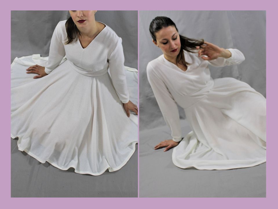 White long sleeve dress Size 46
