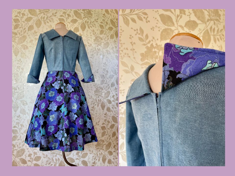 Dress with cowl neck Size 46