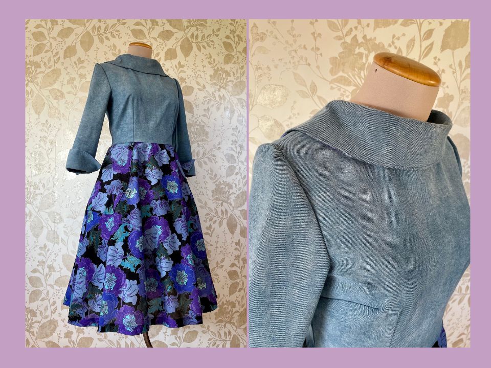Dress with cowl neck Size 46