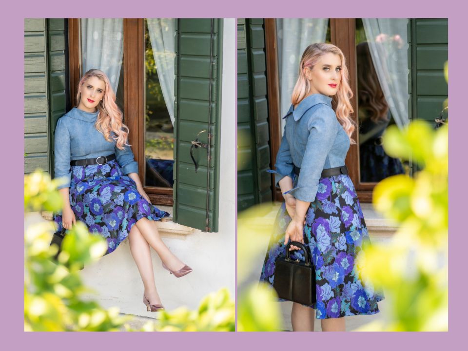 Dress with cowl neck Size 46
