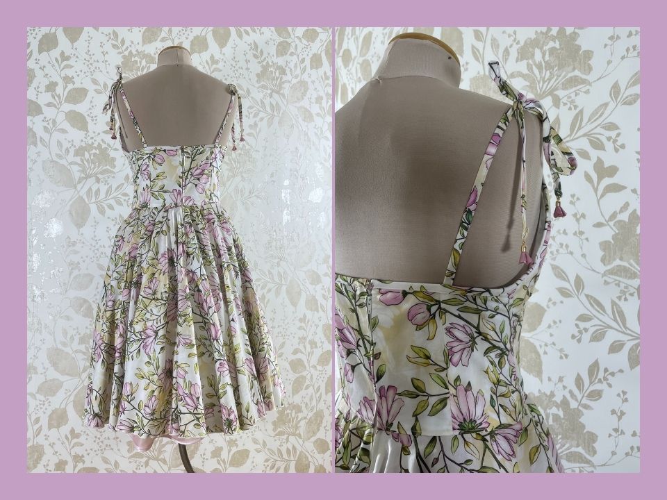 Dress with thin strap