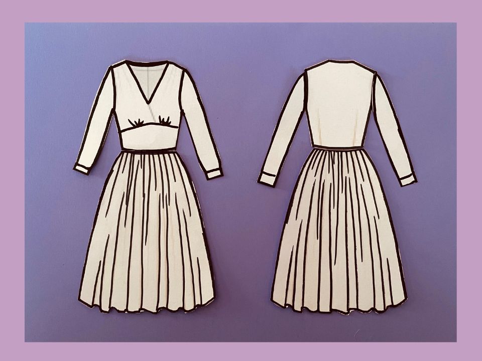 White long sleeve dress Size 46