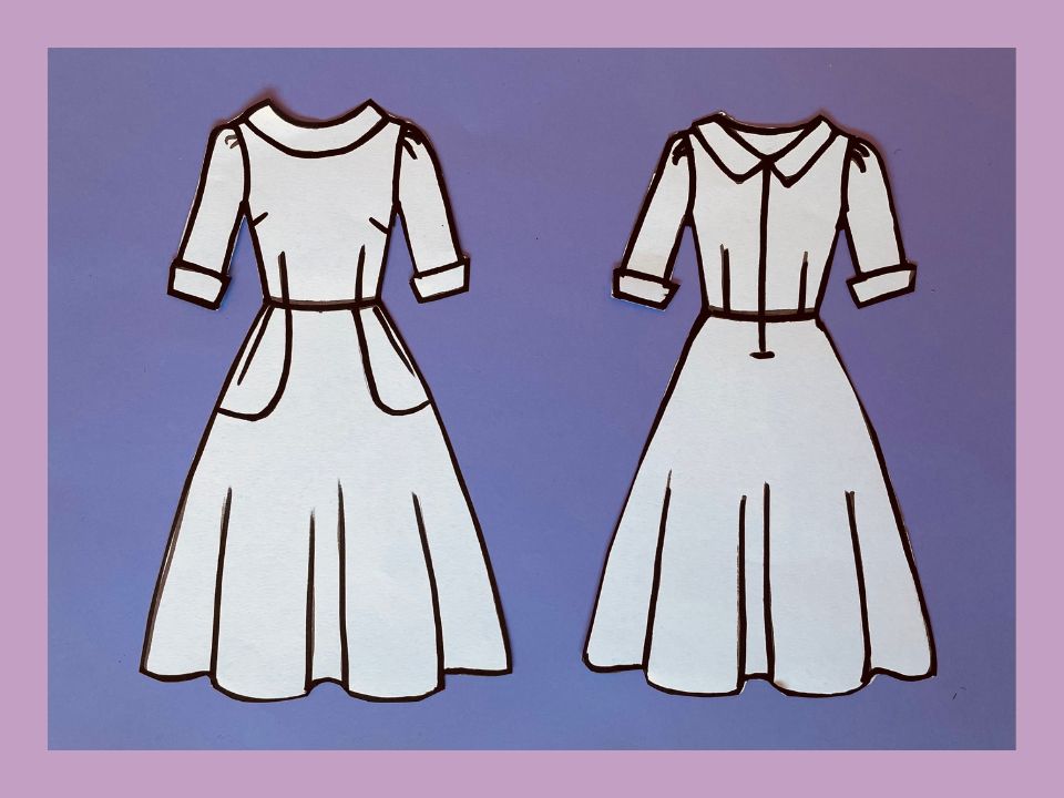 Dress with cowl neck Size 46