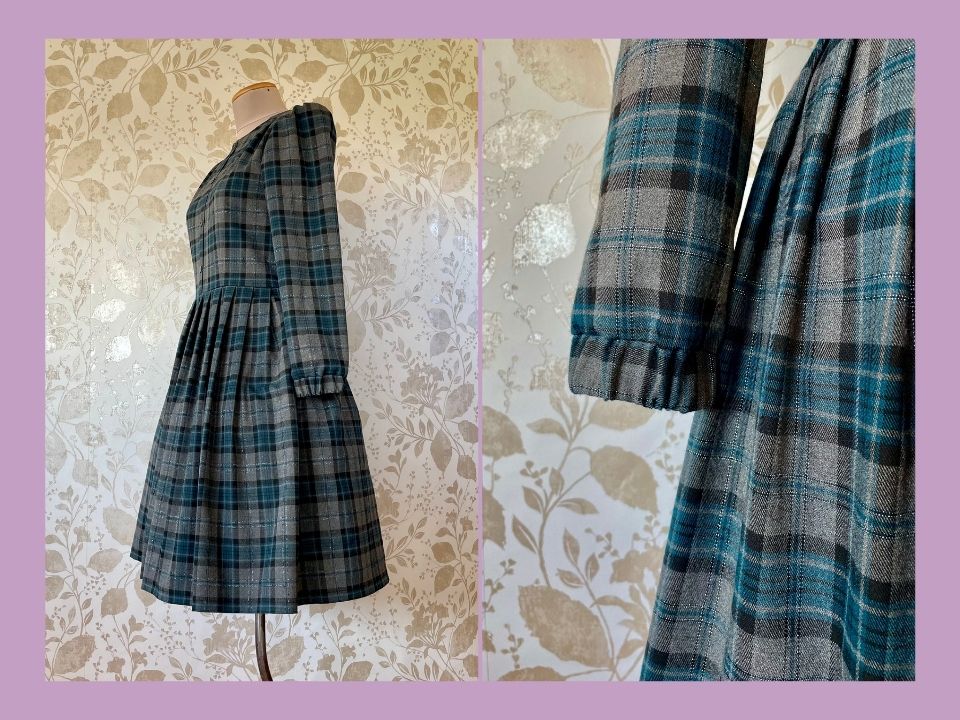 Tartan crew neck dress