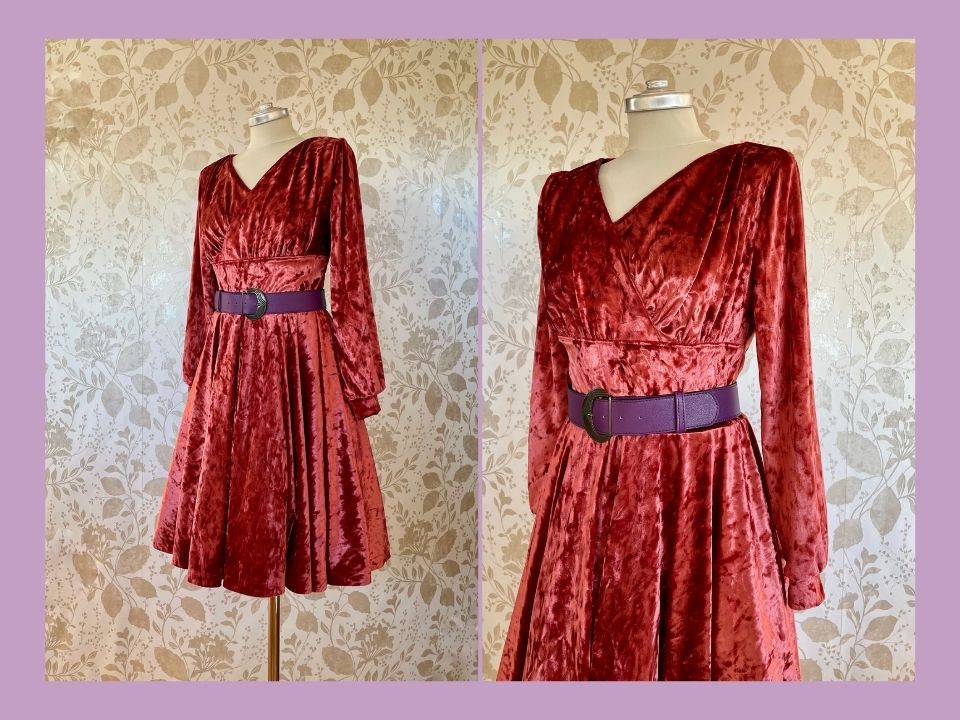 Wrap dress in chenille